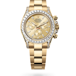Rolex 
 Cosmograph Daytona
 Oyster, 40 mm, oro amarillo y diamantes
 M126598TBR-0001