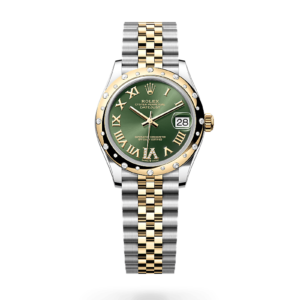 Rolex 
 Datejust 31
 Oyster, 31 mm, acero Oystersteel, oro amarillo y diamantes
 M278343RBR-0016
