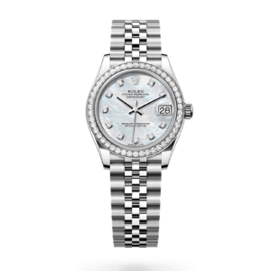Rolex 
 Datejust 31
 Oyster, 31 mm, acero Oystersteel, oro blanco y diamantes
 M278384RBR-0008