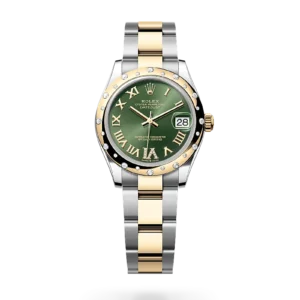 Rolex 
Datejust 31
Oyster, 31 mm, acero Oystersteel, oro amarillo y diamantes
M278343RBR-0015