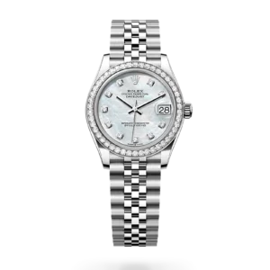 Rolex 
Datejust 31
Oyster, 31 mm, acero Oystersteel, oro blanco y diamantes
M278384RBR-0008